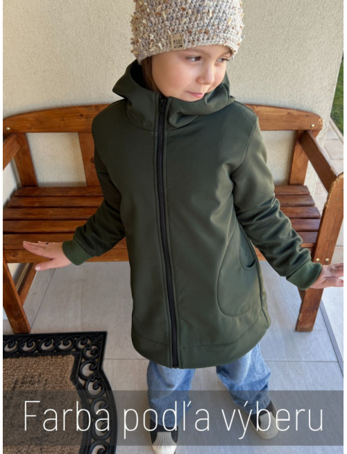 Rastúca softshell bunda so stojačikovou kapucňou - DOMI - jeseň/ZIMA