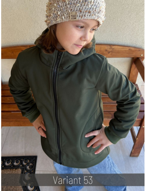 Rastúca softshell bunda so stojačikovou kapucňou - DOMI - jeseň/ZIMA