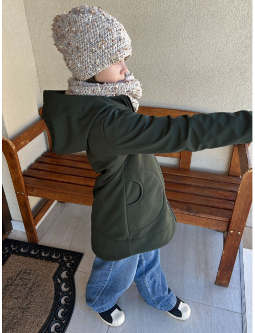 Rastúca softshell bunda so stojačikovou kapucňou - DOMI - jeseň/ZIMA