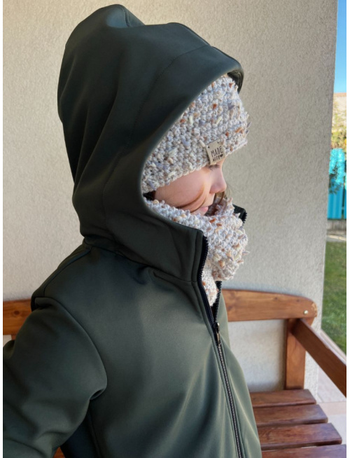 Rastúca softshell bunda so stojačikovou kapucňou - DOMI - jeseň/ZIMA