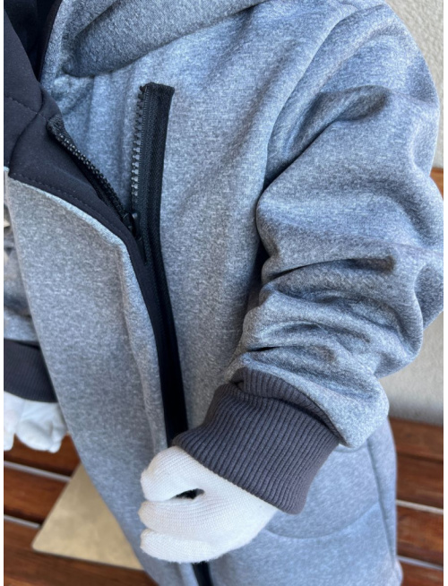 Rastúca softshell bunda ALEX/DINO LUX so šikmozipsom a reflexným prvkom - jeseň/ZIMA