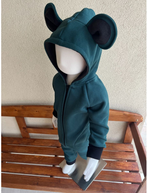 Overal s MACKO uškami - počesaná teplákovina