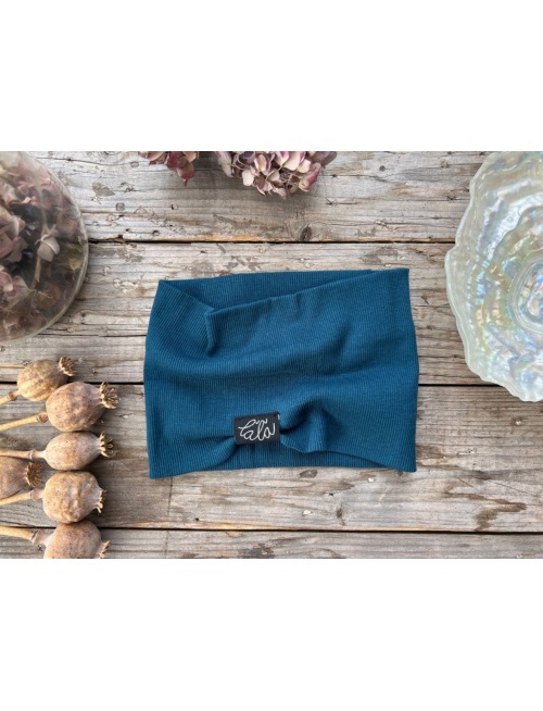 Rebro čelenka ROVNÁ - smaragdovo modrá