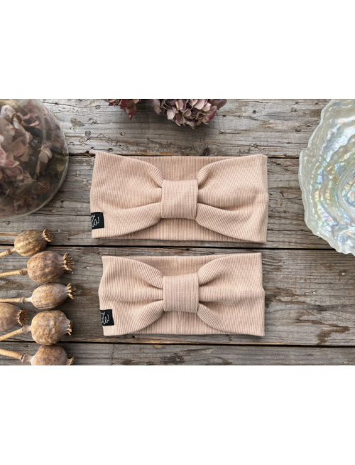 Rebro čelenka TURBAN - capučíno