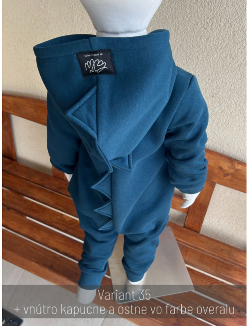 Overal DINO - počesaná teplákovina - jednofarebný