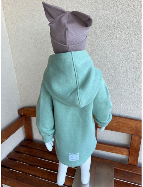 Rastúci kabátik s gombíkmi - počesaná teplákovina