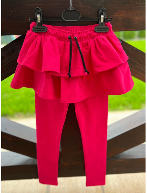 Teplákové legíny so sukňou - jednofarebné