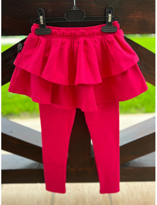 Teplákové legíny so sukňou - jednofarebné