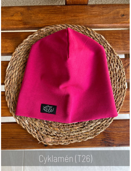 Tepláková šmolko čiapka - jednofarebná - jednovrstvová