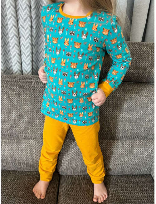 Detské pyžamko s rastúcimi manžetami ZVIERATKÁ - klasik strih