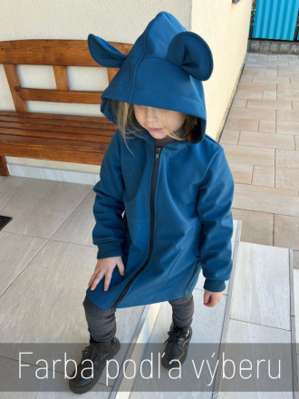 Rastúca softshell bunda s prestrihom - RIO s uškami - jeseň/ZIMA