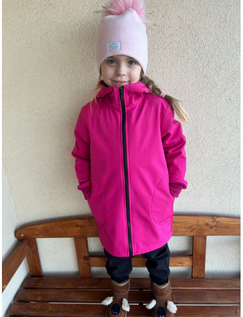 Rastúca softshell bunda s rovnozipsom a stojačikovou kapucňou - ALEX - jeseň/ZIMA