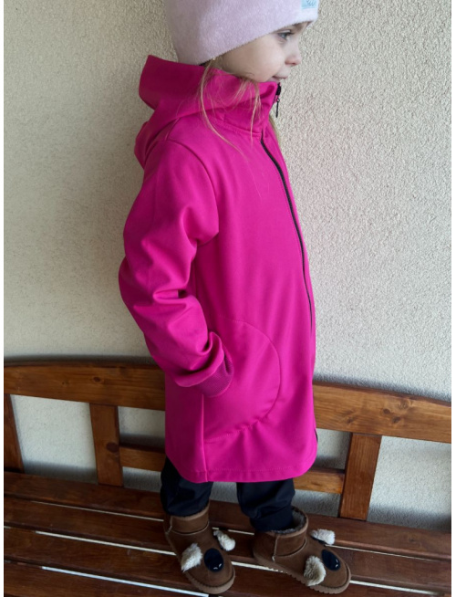 Rastúca softshell bunda s rovnozipsom a stojačikovou kapucňou - ALEX - jeseň/ZIMA