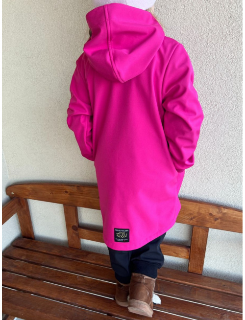 Rastúca softshell bunda s rovnozipsom a stojačikovou kapucňou - ALEX - jeseň/ZIMA