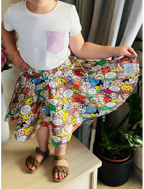 Kruhová sukňa - 100% bavlna