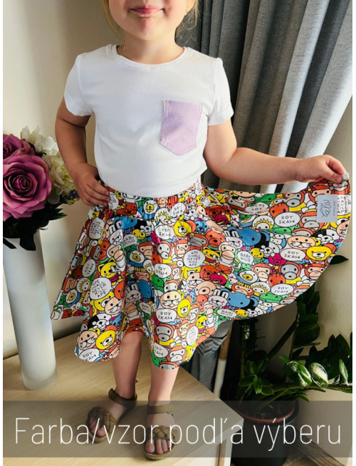 Kruhová sukňa - 100% bavlna