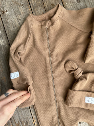 SET Rebro NEW BORN overal  + mini rebro čiapočka s uzlíčkami