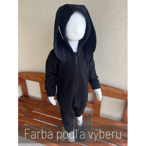 Overal so ZAJAČIK uškami - počesaná teplákovina