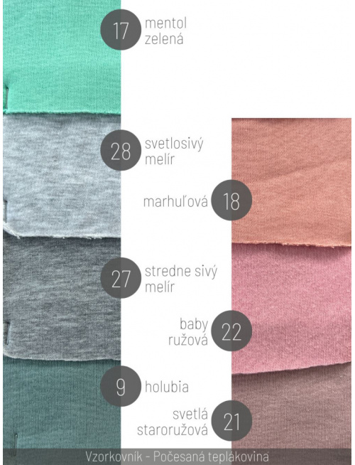 Vzorkovník - Počesaná teplákovina