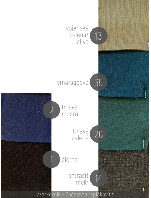 klikni pre zväčšenie Vzorkovník - Počesaná teplákovina