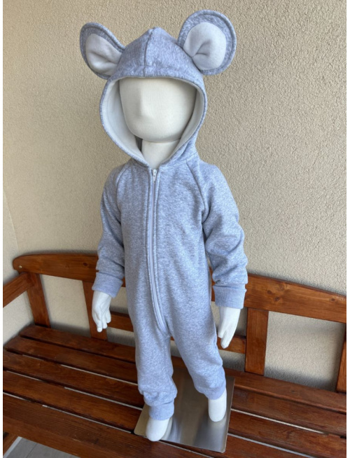 Overal - warmkeeper - MACKO - žíhaná sivá