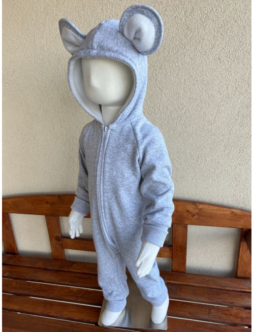 Overal - warmkeeper - MACKO - žíhaná sivá