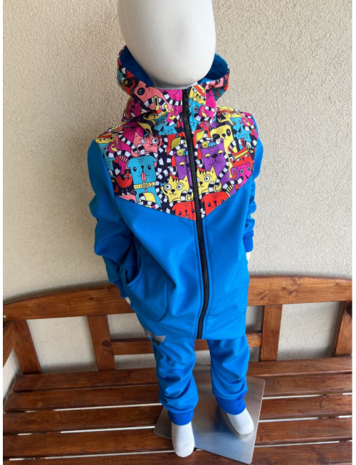 Rastúca softshell bunda s rovnozipsom a stojačikovou kapucňou - ALEX kombinovaná - jeseň/ZIMA