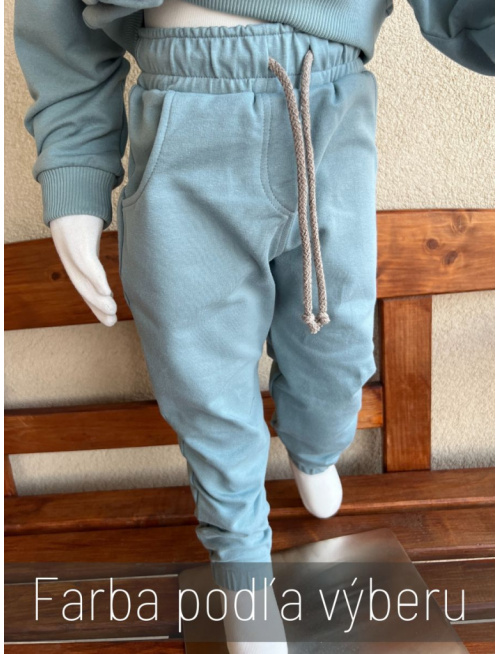 Teplákové gate ELIT s gumou v dolnom kraji - jednofarebné