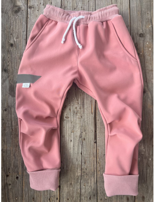 Softshell gate NEW s rastúcou manžetou - jeseň/ZIMA - staroružová so sivým vnútrom