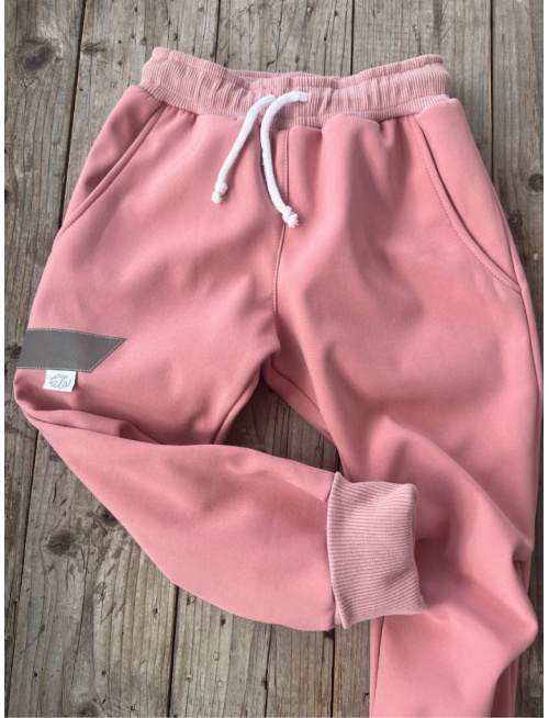 Softshell gate NEW s rastúcou manžetou - jeseň/ZIMA - staroružová so sivým vnútrom