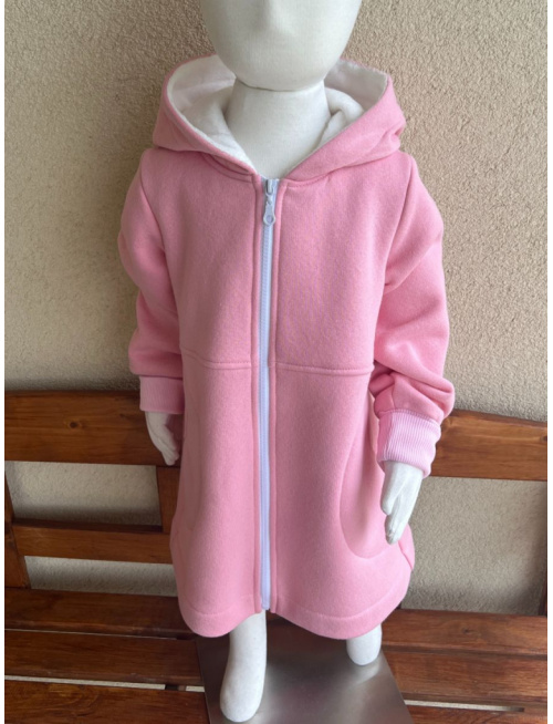 Rastúci kabátik RIO s uškami - s prestrihom - počesaná teplákovina