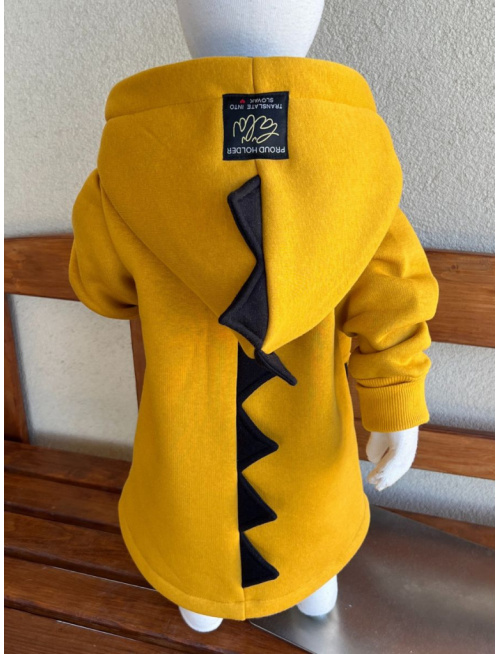 Rastúci kabátik so šikmozipsom DINO - LUX - počesaná teplákovina