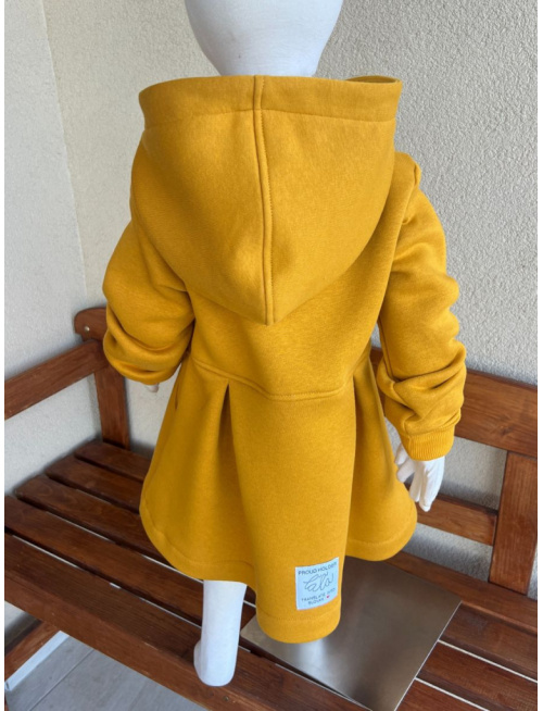 Rastúci kabátik s prestrihom - sukničkový - RIO - počesaná teplákovina