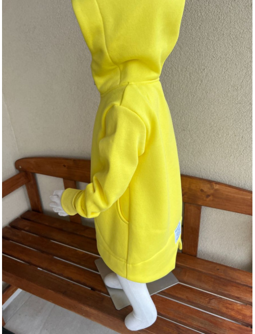 Rastúci kabátik so stojačikovou kapucňou - DOMI - počesaná teplákovina