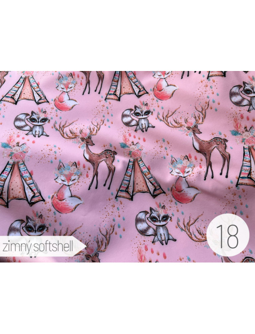 Vzorkovník - vzorovaný softshell LUX