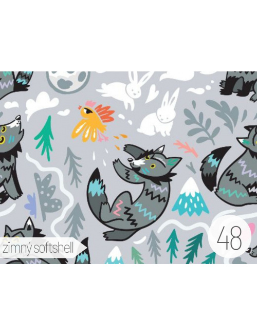 Vzorkovník - vzorovaný softshell LUX