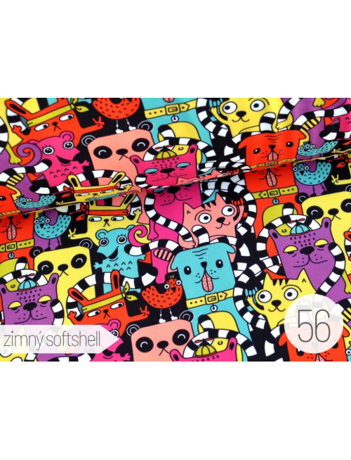 Vzorkovník - vzorovaný softshell LUX