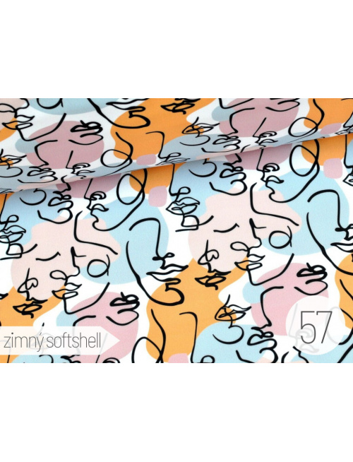 Vzorkovník - vzorovaný softshell LUX