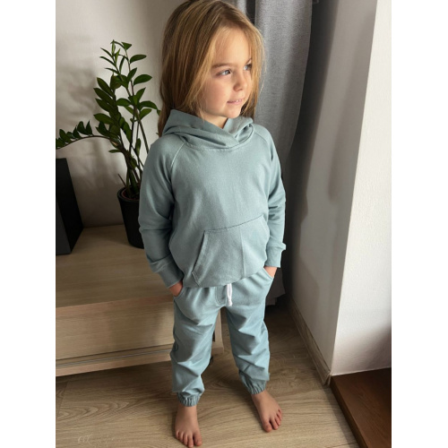 Tepláková mikina Hoodie - holubia