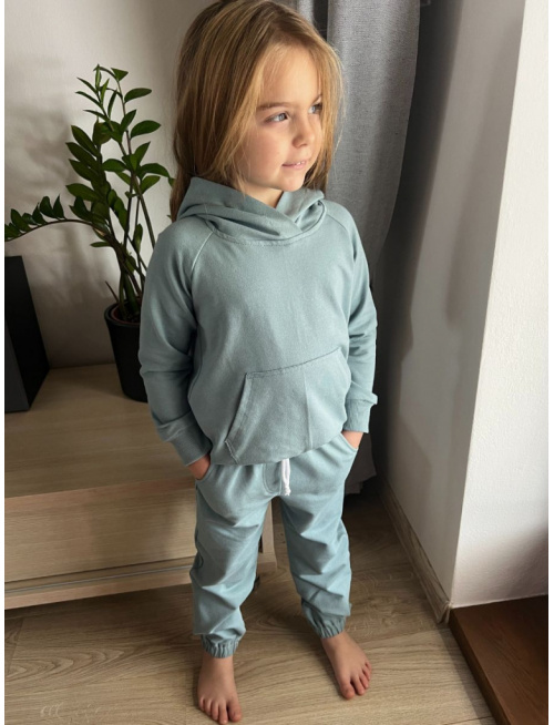 Tepláková mikina Hoodie - holubia