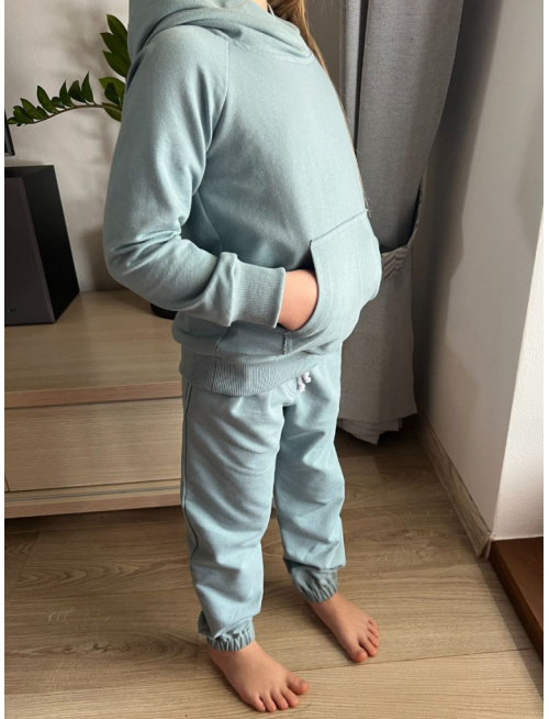 Tepláková mikina Hoodie - holubia