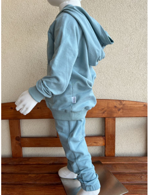 Tepláková mikina Hoodie - holubia