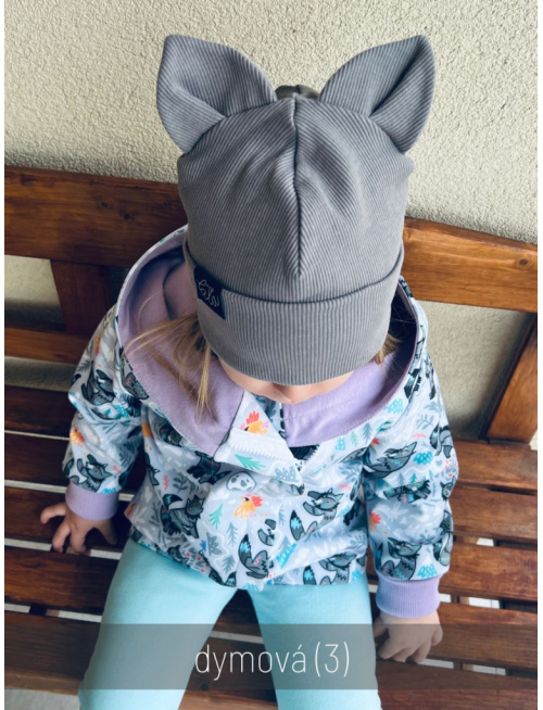 Rebro čiapka ANIMALS - vĺčik/mačka/líška