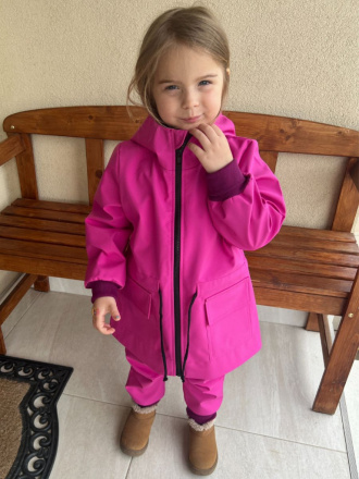 Rastúca LUX softshell bunda/parka - jar/JESEŇ - amarant