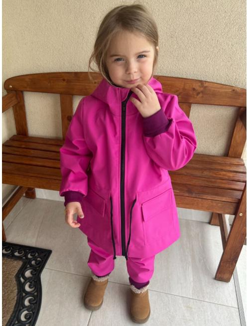 Rastúca LUX softshell bunda/parka - jar/JESEŇ - amarant