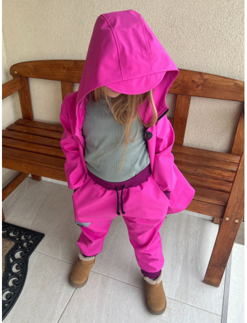 Rastúca LUX softshell bunda/parka - jar/JESEŇ - amarant