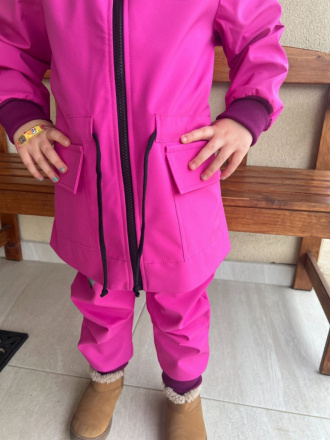 Rastúca LUX softshell bunda/parka - jar/JESEŇ - amarant
