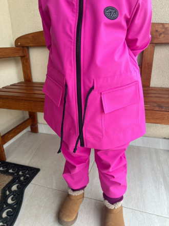 Rastúca LUX softshell bunda/parka - jar/JESEŇ - amarant
