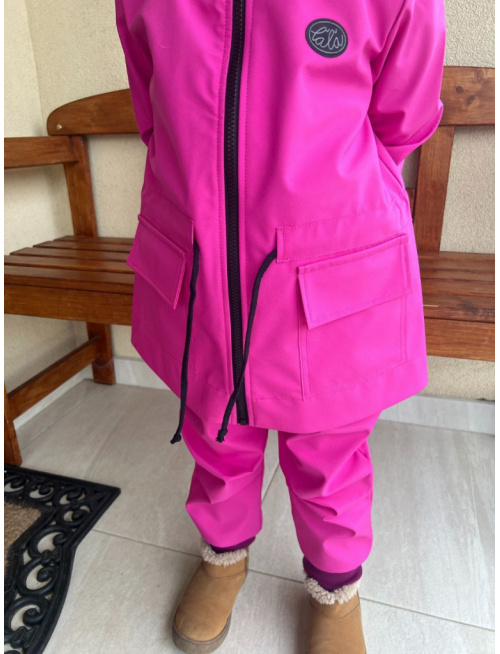 Rastúca LUX softshell bunda/parka - jar/JESEŇ - amarant