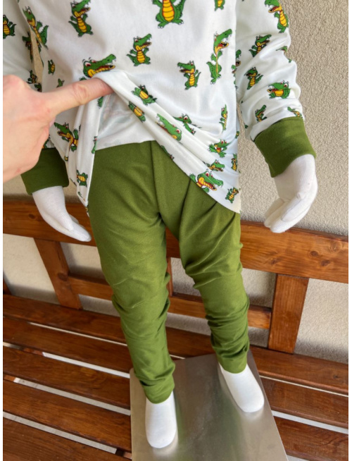 Detské pyžamko s rastúcimi manžetami KROKODÍL - klasik strih